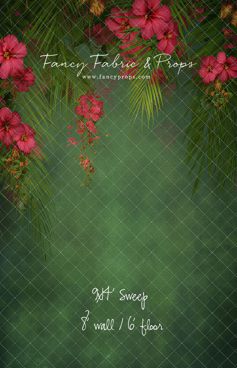 Emerald Hibiscus Haven - With Sweep Option