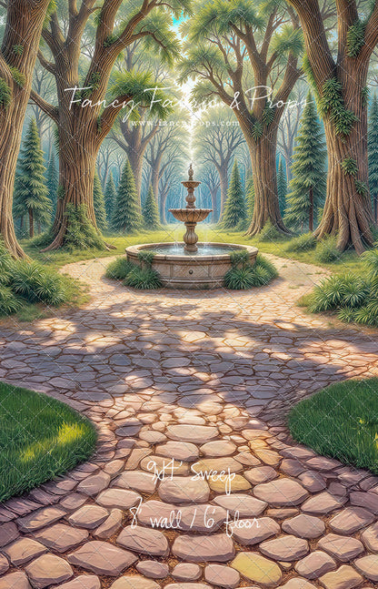 RTS Fountain of the Enchanted Grove - 9x14' Sweep - Value Luxe Fabric - Perfect - 50% Off