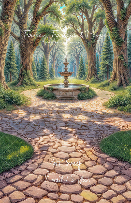 RTS Fountain of the Enchanted Grove - 9x14' Sweep - Value Luxe Fabric - Perfect - 50% Off