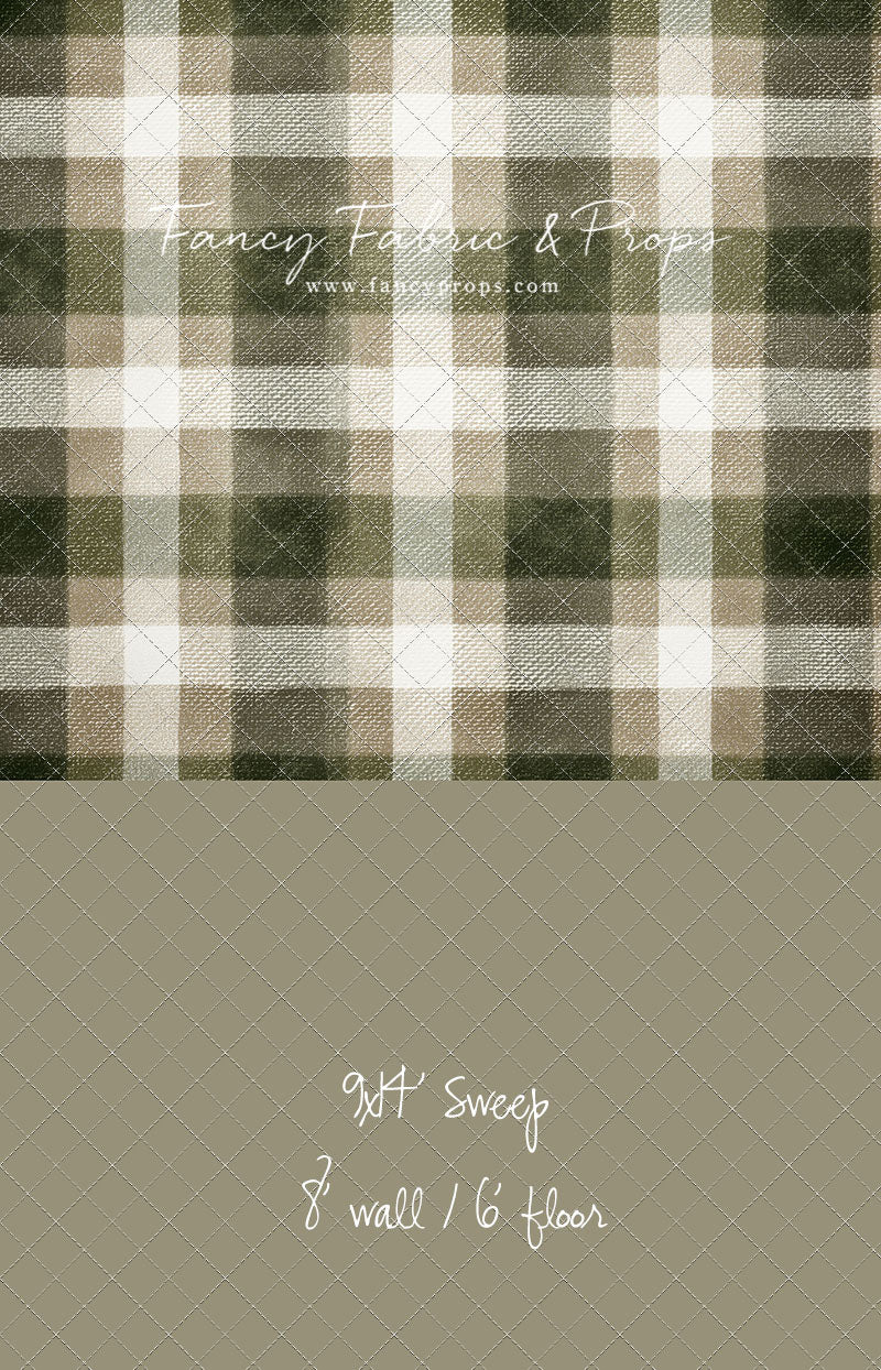 Frosted Pine Plaid - With Sweep Option