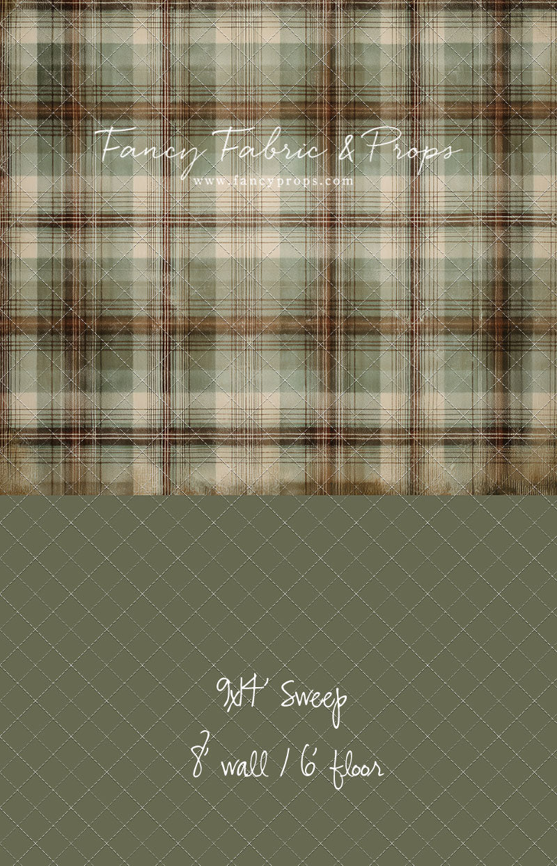 Frosted Plaid Spruce - With Sweep Option
