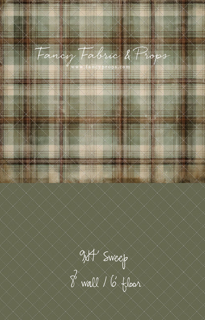 Frosted Plaid Spruce - With Sweep Option