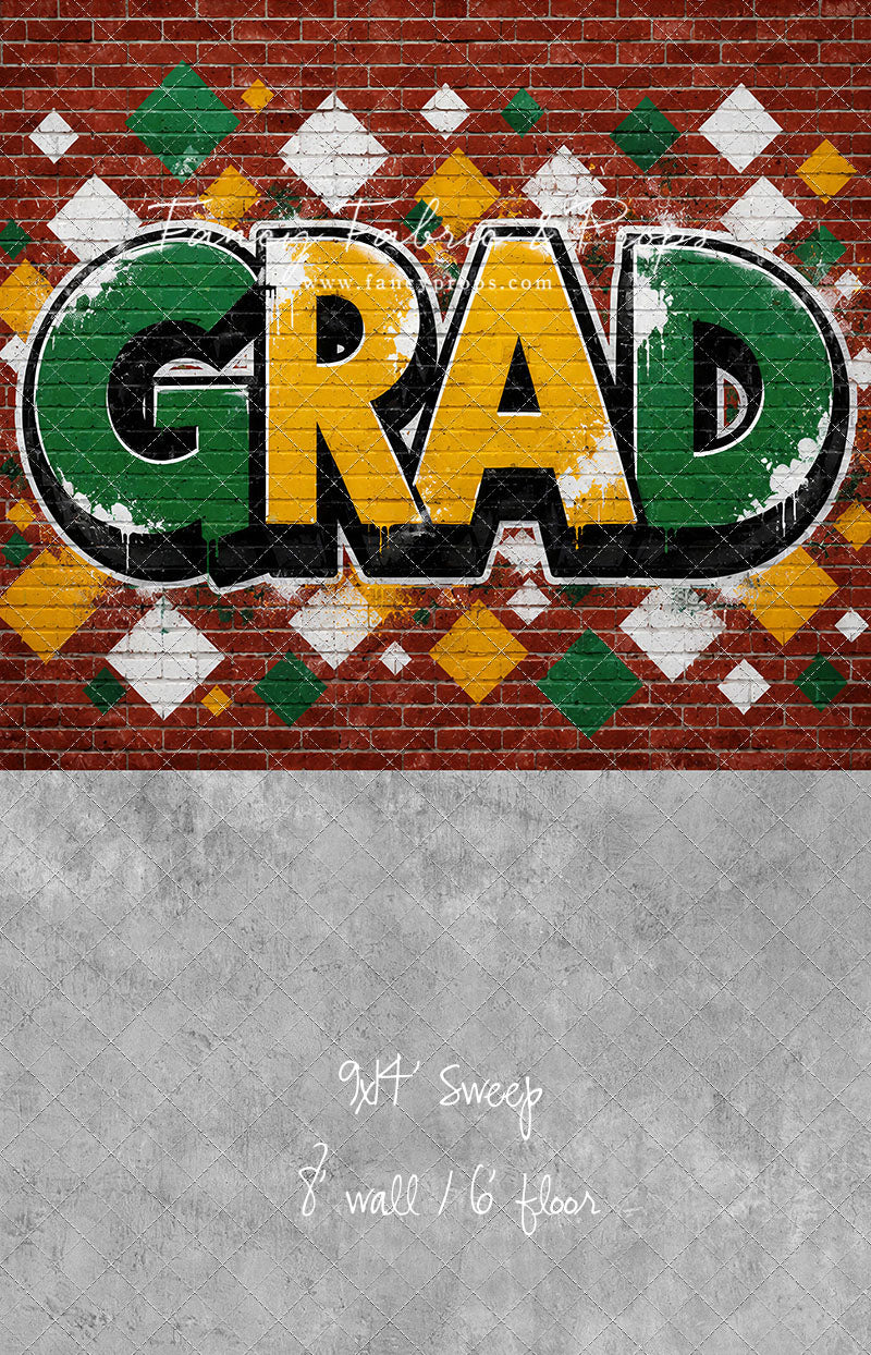 Gold & Green Grad - With Sweep Option