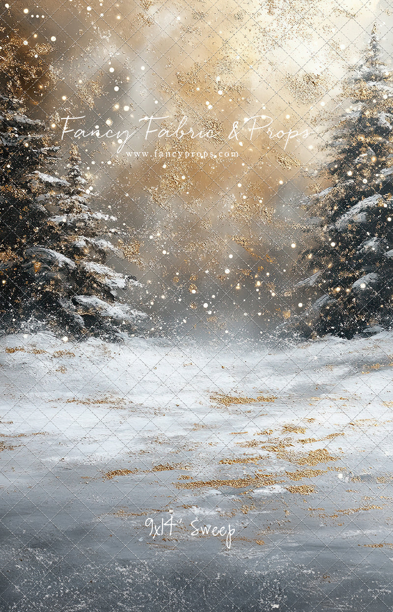 Golden Snowy Wonderland - With Sweep Option