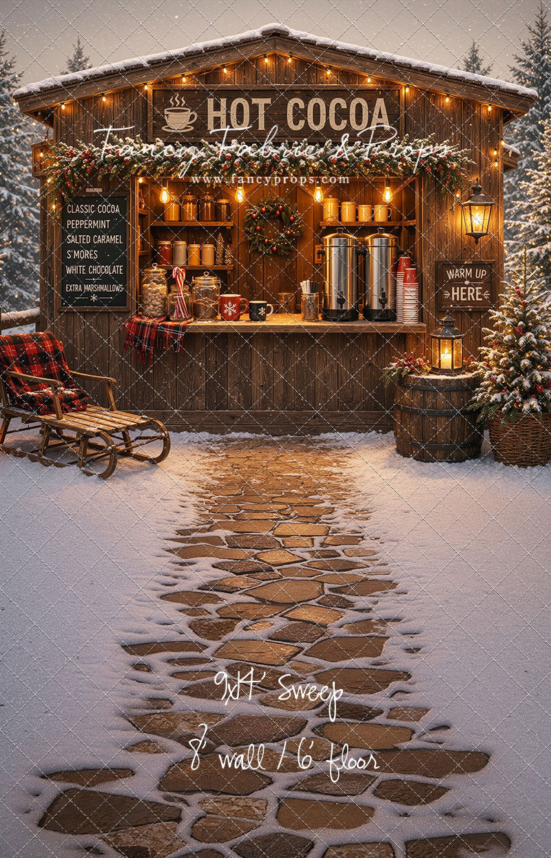 Hot Cocoa Holiday Hut - With Sweep Option