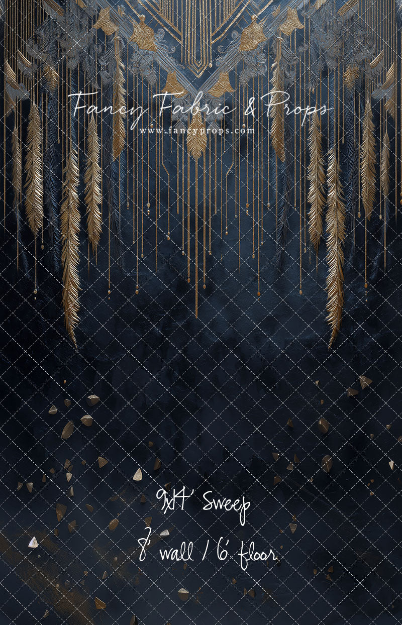 Midnight Feather Cascade - With Sweep Option