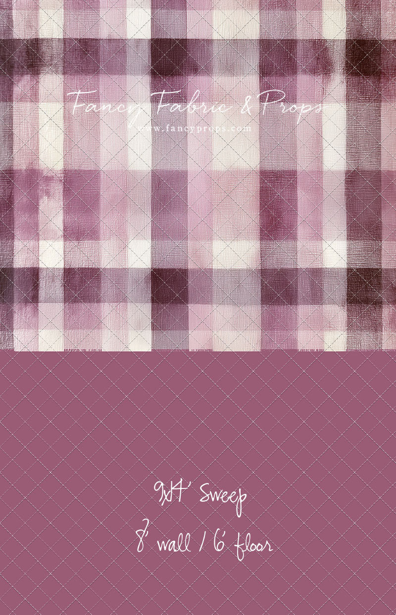 Mulberry Plaid - With Sweep Option