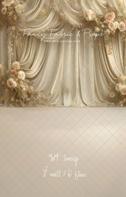 Petals & Silk In Ivory - With Sweep Option