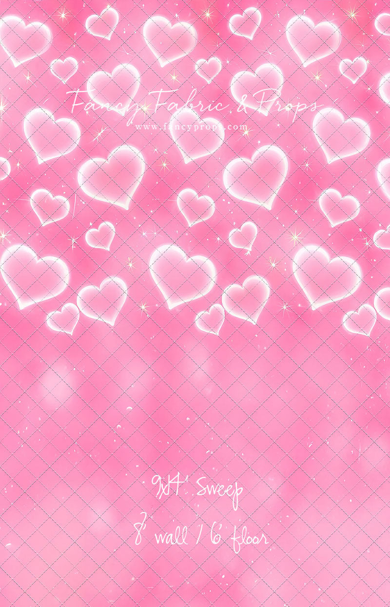 Pink Puffy Hearts - With Sweep Option