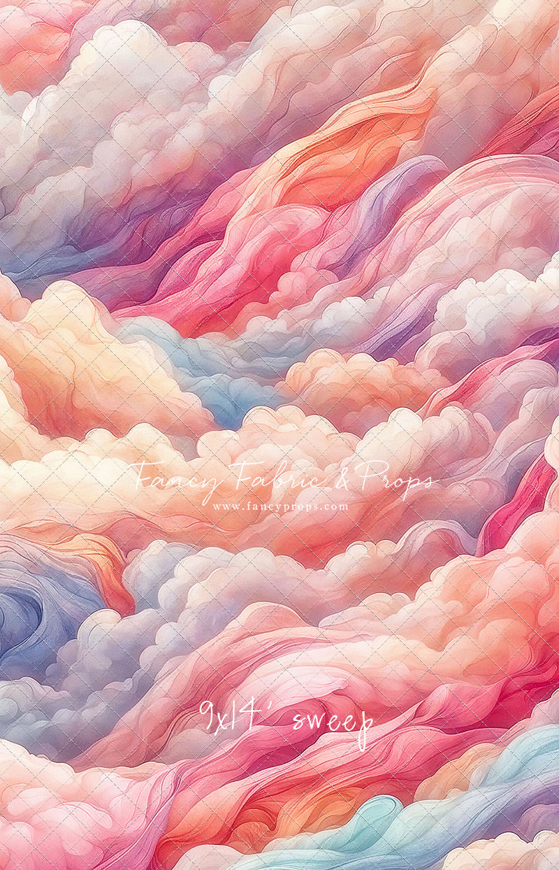 Pink Rainbow Cascading Clouds