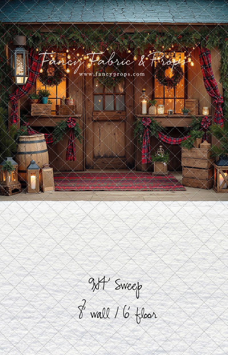 Plaid Cabin Porch - With Sweep Option