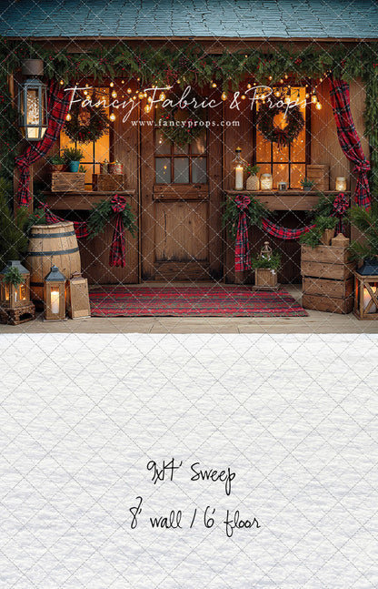 Plaid Cabin Porch - With Sweep Option