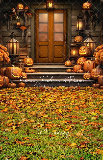 Pumpkin Porch -  Rust Door - With Sweep Option