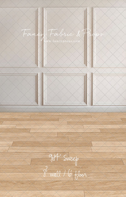Simple Ivory Panel Wall - With Winter's Grace Floor Sweep Option