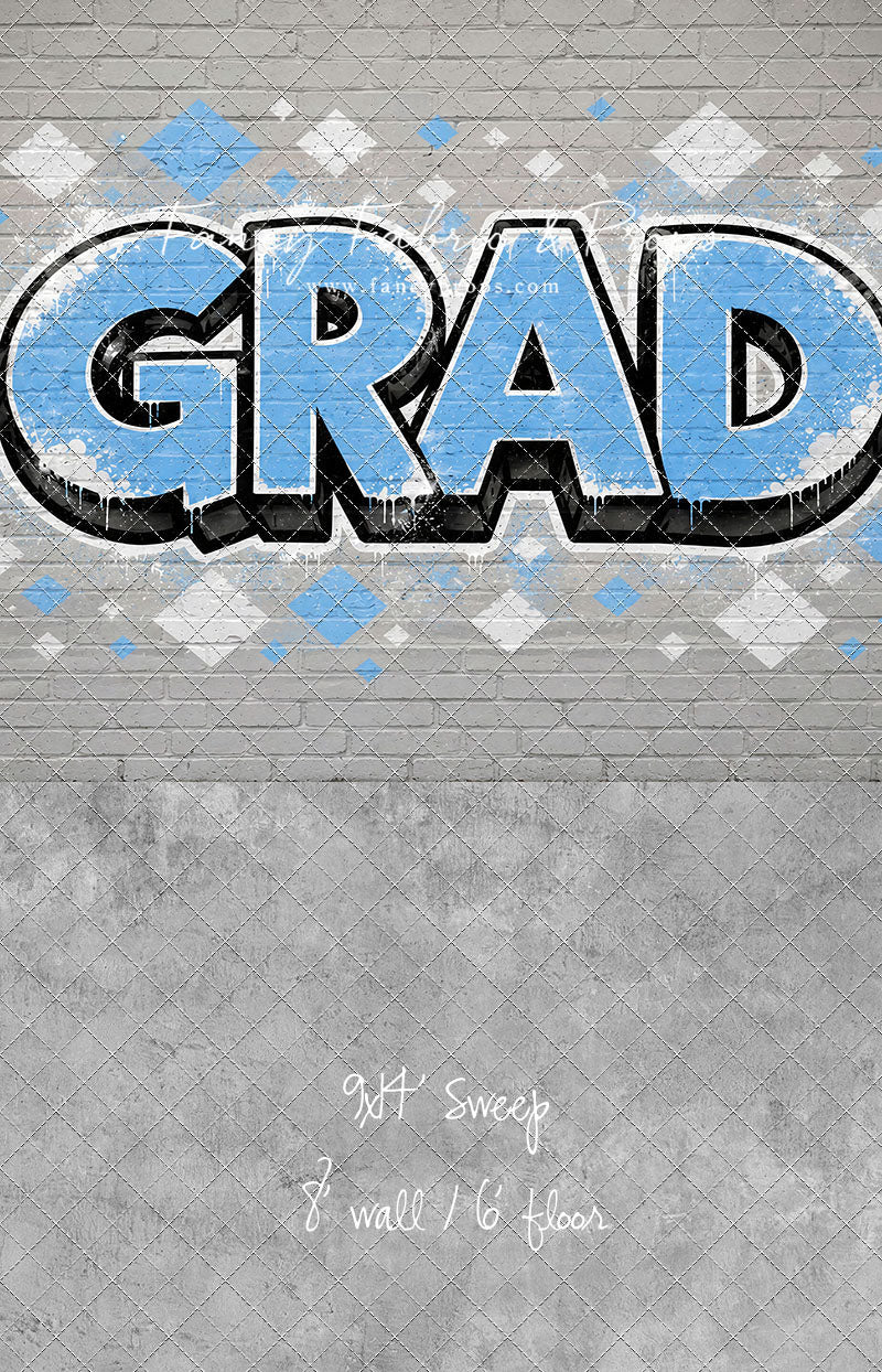 Sky & White Grad - With Sweep Option