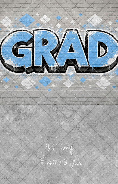 Sky & White Grad - With Sweep Option