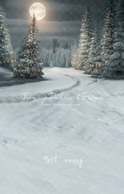 Snowy Road With Lights - with Sweep Option