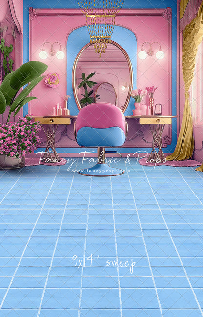 Stacie's Salon - Blue - With Sweep Option