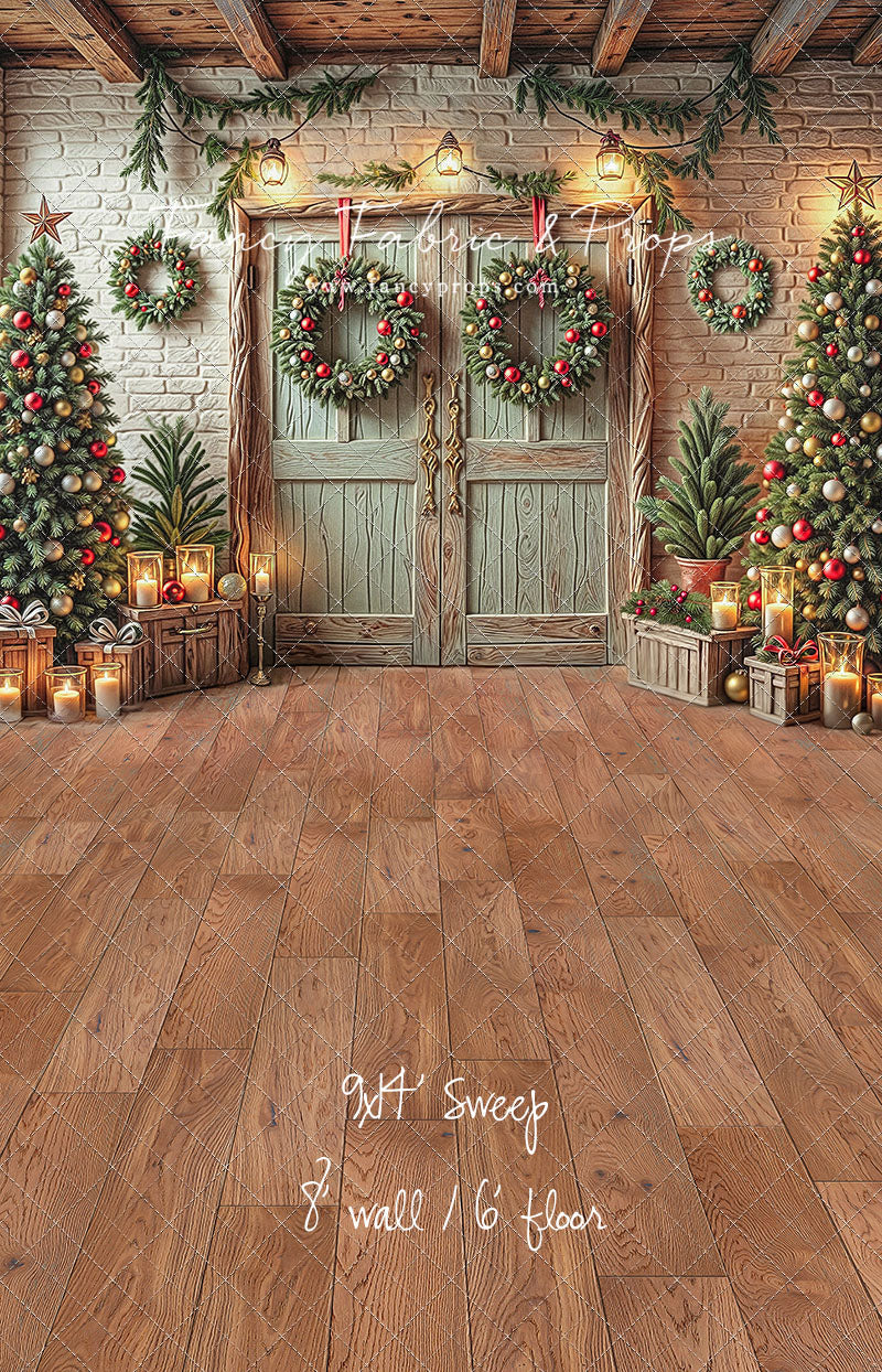 The Christmas Cabin Porch - with Sweep Option