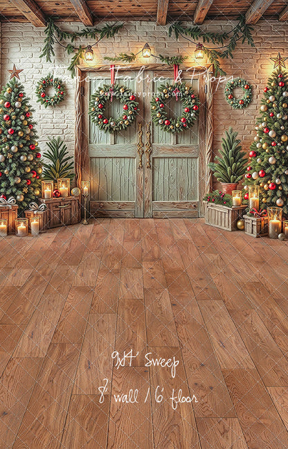 The Christmas Cabin Porch - with Sweep Option