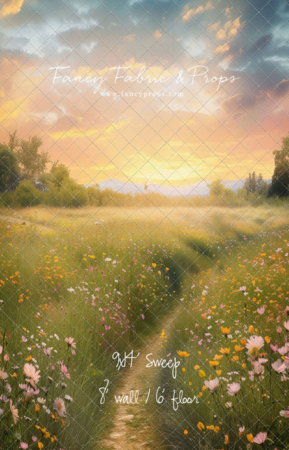 Wildflower Sunset Path  - With Sweep Option