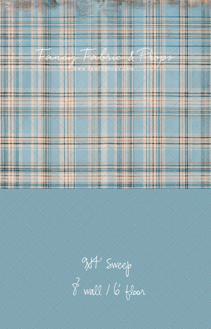 Winter Sky Gingham - With Sweep Option
