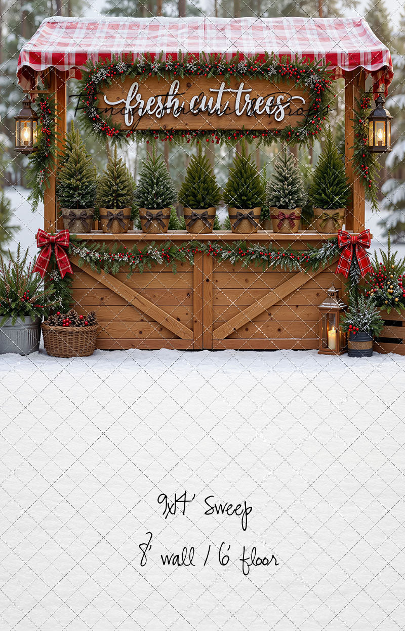 Winter Woods Tree Market - With Sweep Option