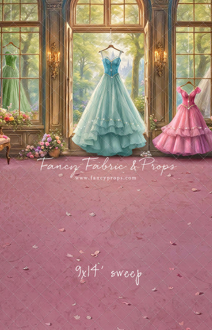 Dress of Royal Wishes- Pink Floor - With Sweep Option