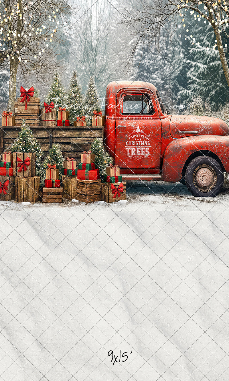 Country Christmas Tree Farm Truck - with Sweep Option