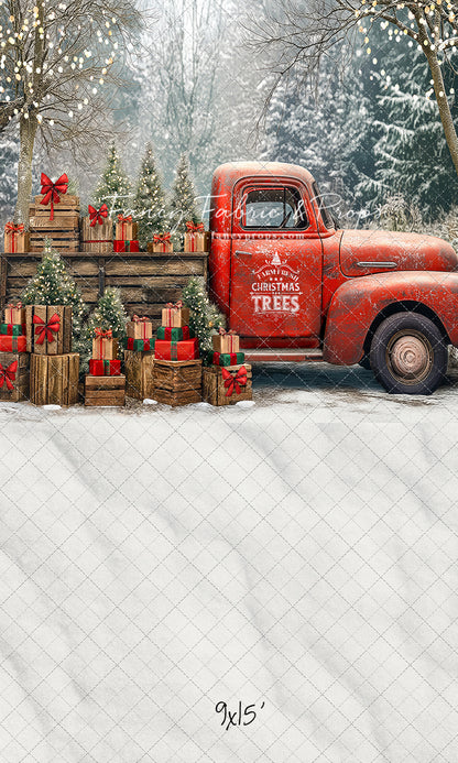 Country Christmas Tree Farm Truck - with Sweep Option