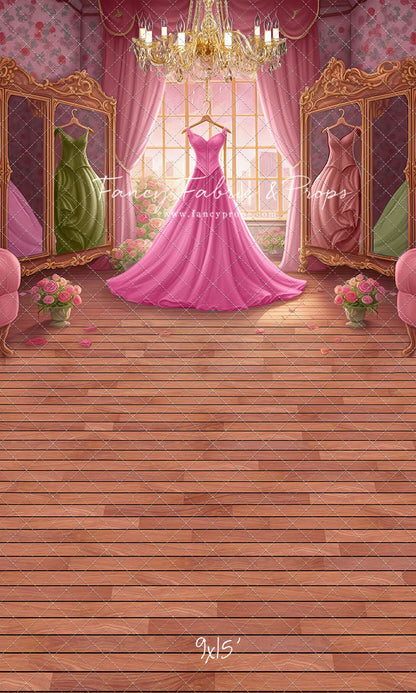 Dress Like A Princess - Pink Dress/Pink Curtains - With Sweep Option