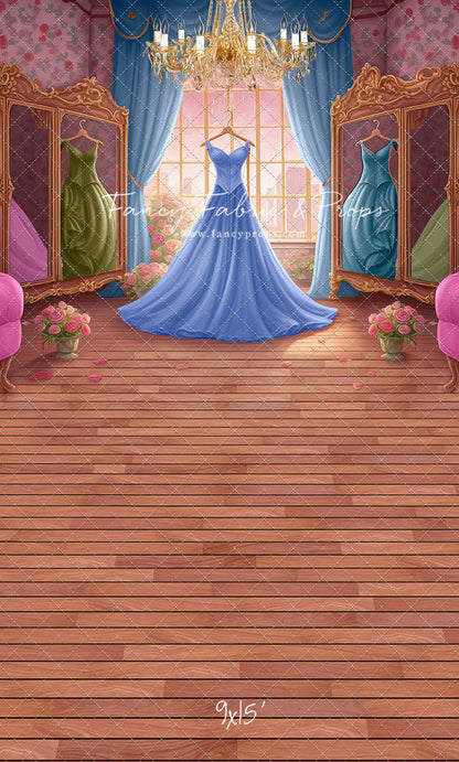 Dress Like A Princess - Dark Blue Dress - With Sweep Option