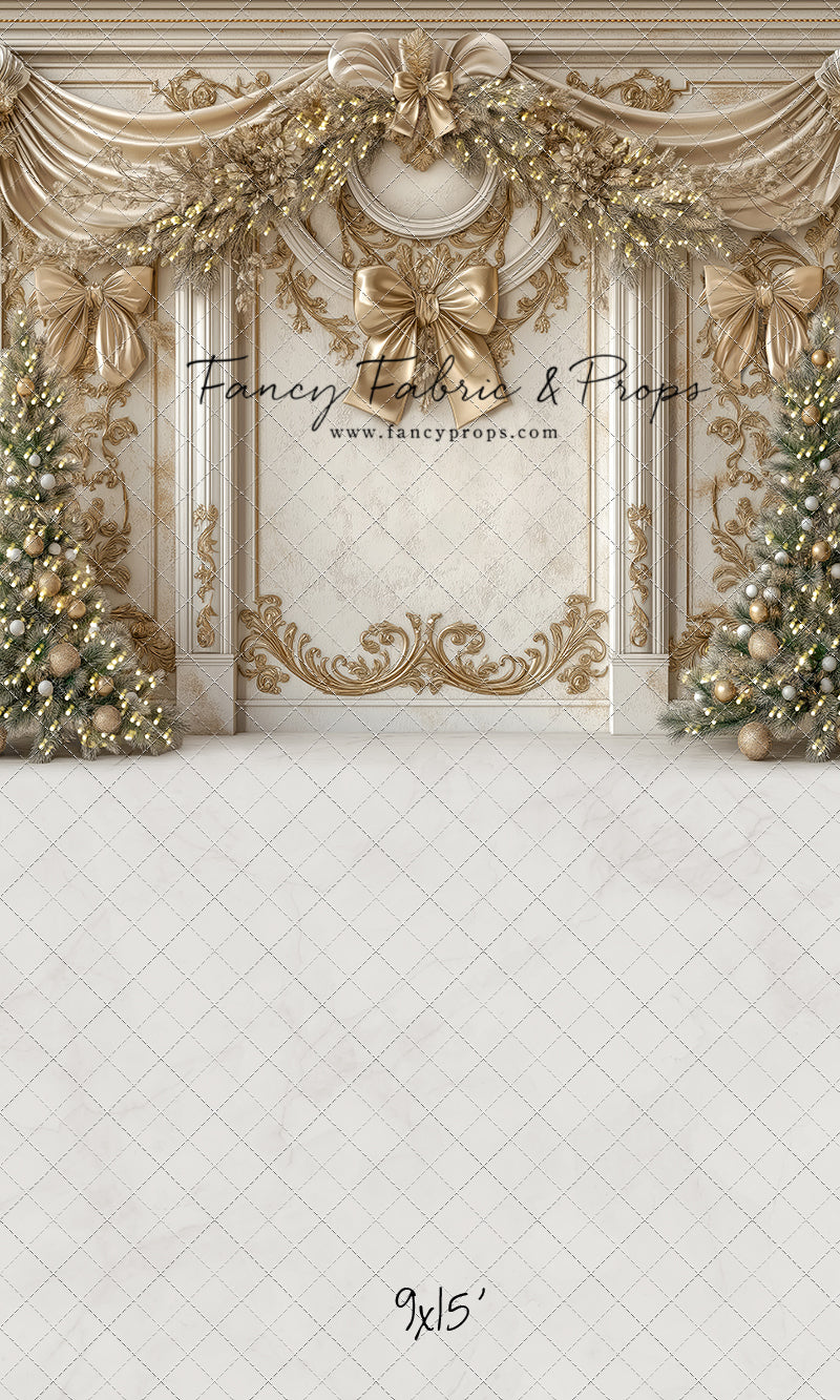 Fancy Gold Bow Wall - with Sweep Option