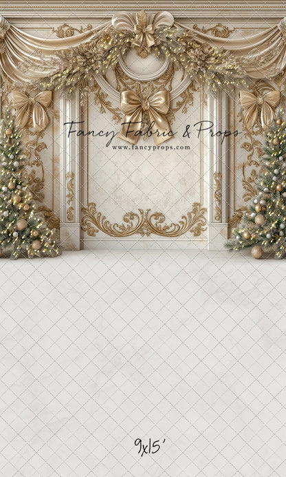 Fancy Gold Bow Wall - with Sweep Option