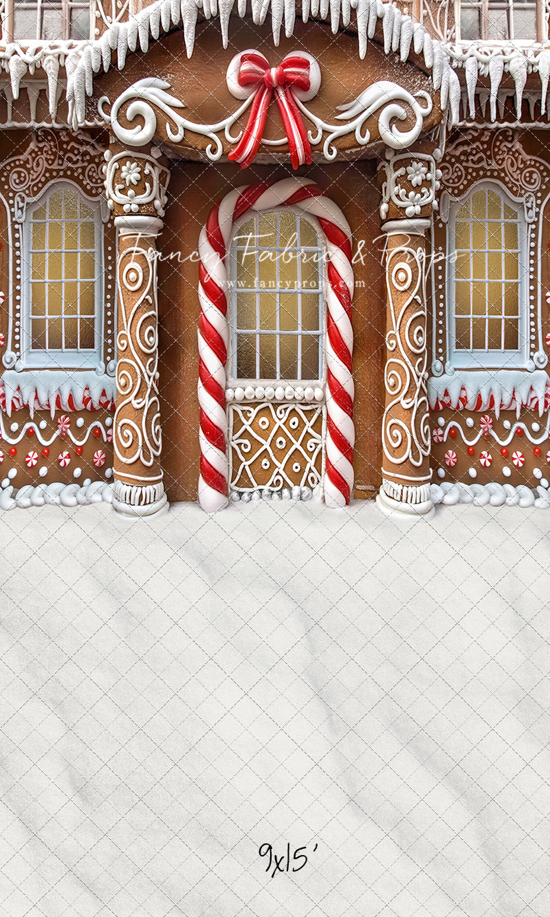 Fancy Peppermint Gingerbread House - With Sweep Option