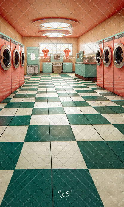 Laundry Day - Coral With Double Washers- With Sweep Option