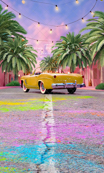 Malibu Shopping Center - Yellow Car - With Sweep Option