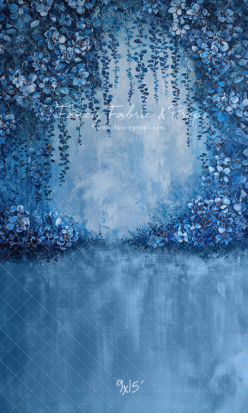 Painted Indigo Florals - Sweep Only