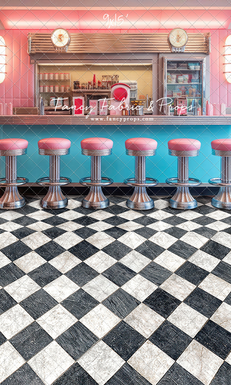 Rockin Retro Pastel Diner - With Sweep Option