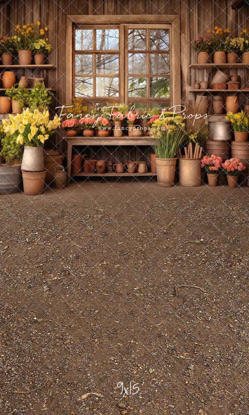 Rustic Greenhouse Garden View - With Sweep Option