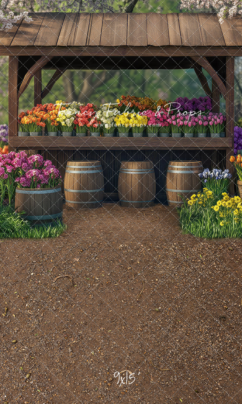 Rustic Spring Flower Stand - With Sweep Option
