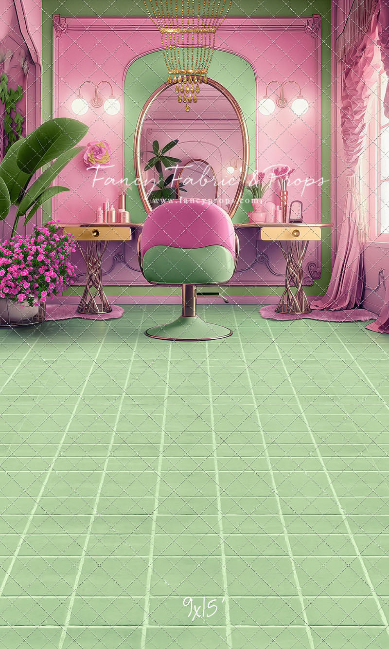 Stacie's Salon - Green - With Sweep Option