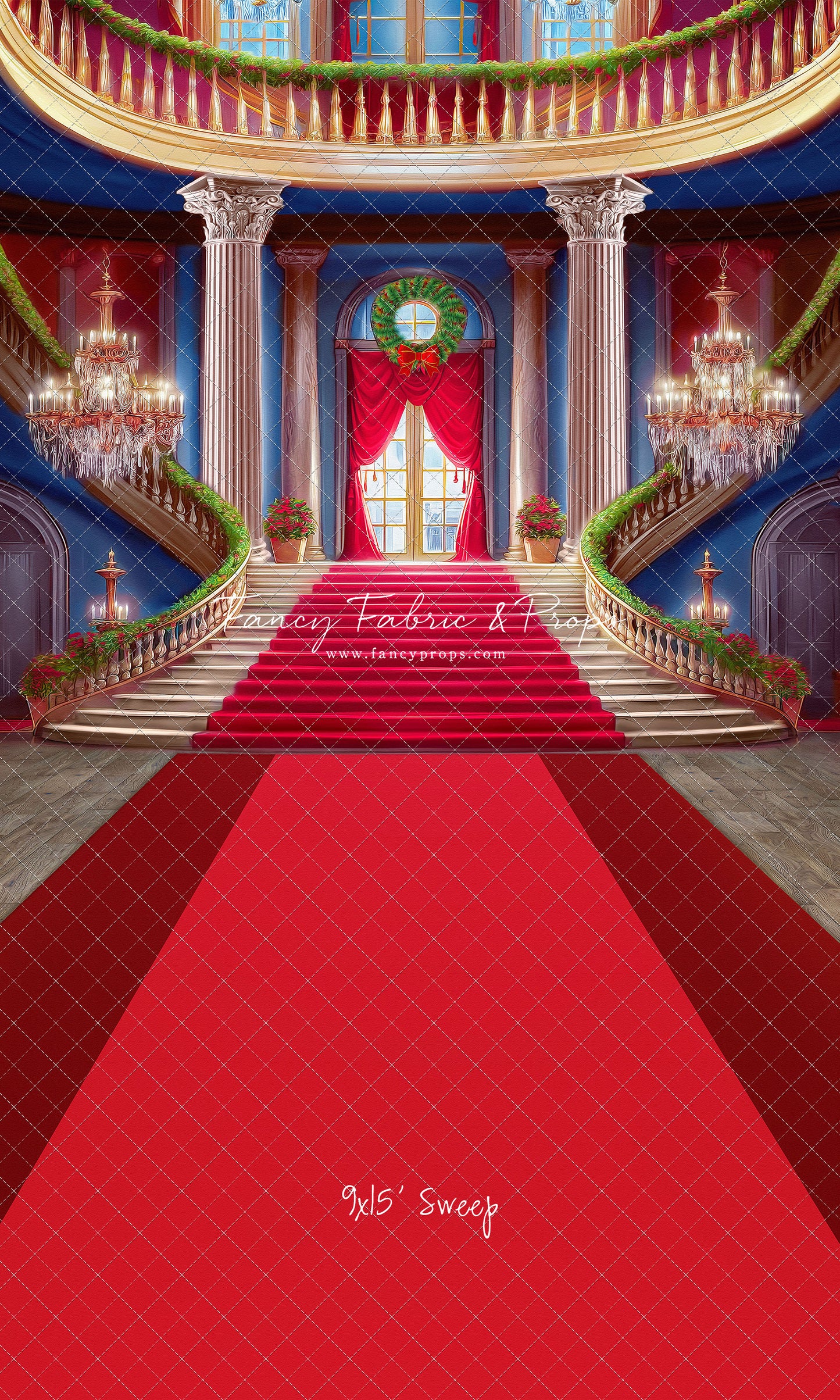 Belle's Royal Staircase - Red Carpet - With Sweep Option