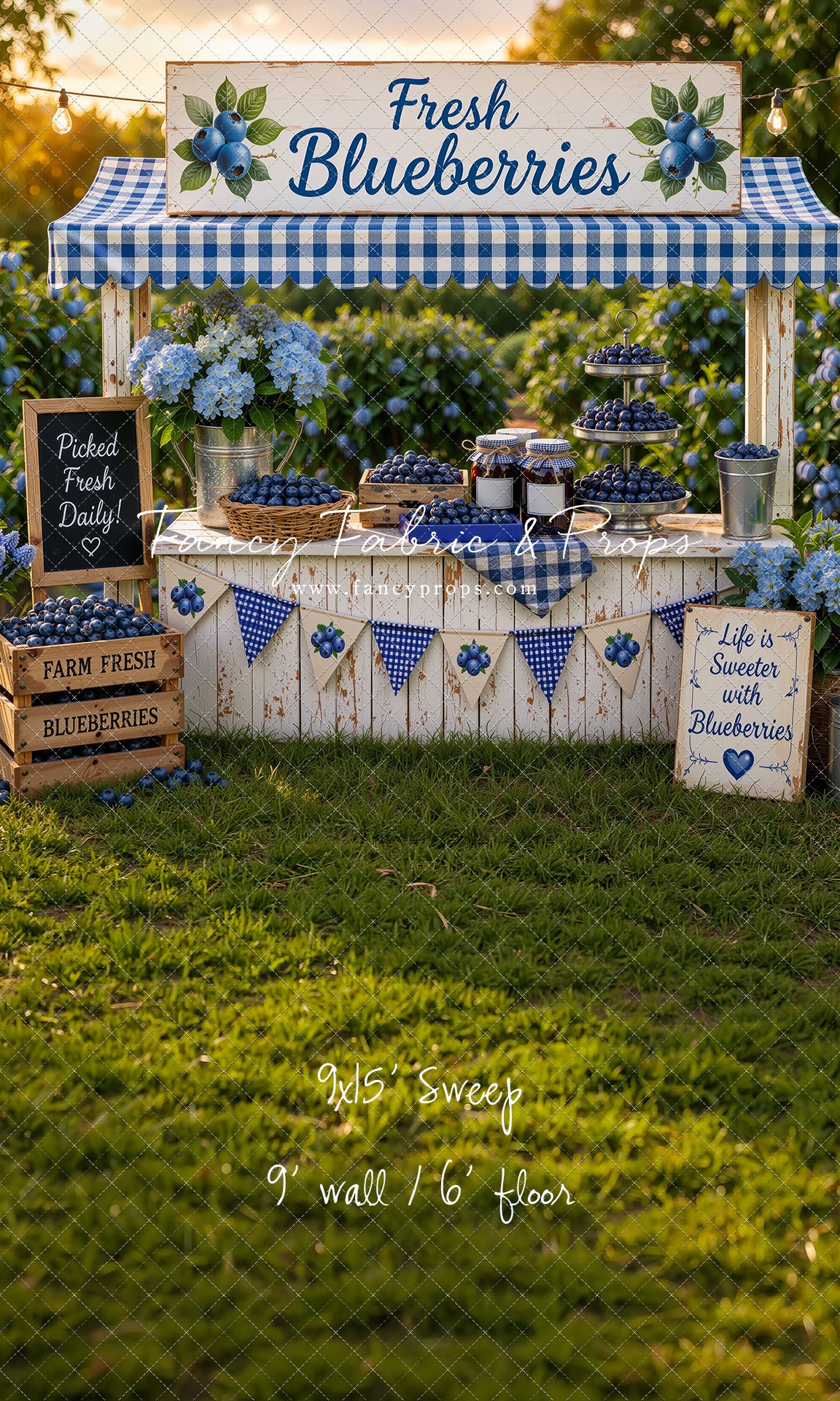 Blueberry Patch Market - With Sweep Option