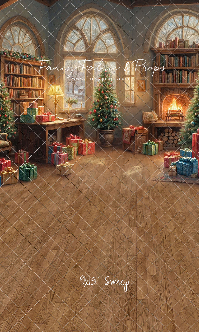 Festive Fireside Study - with Sweep Option