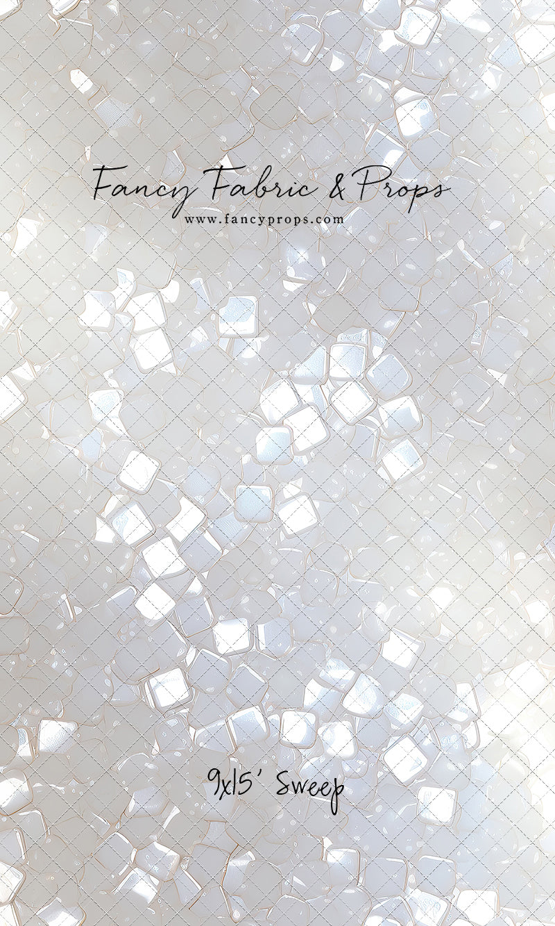 Iridescent White Sparkle