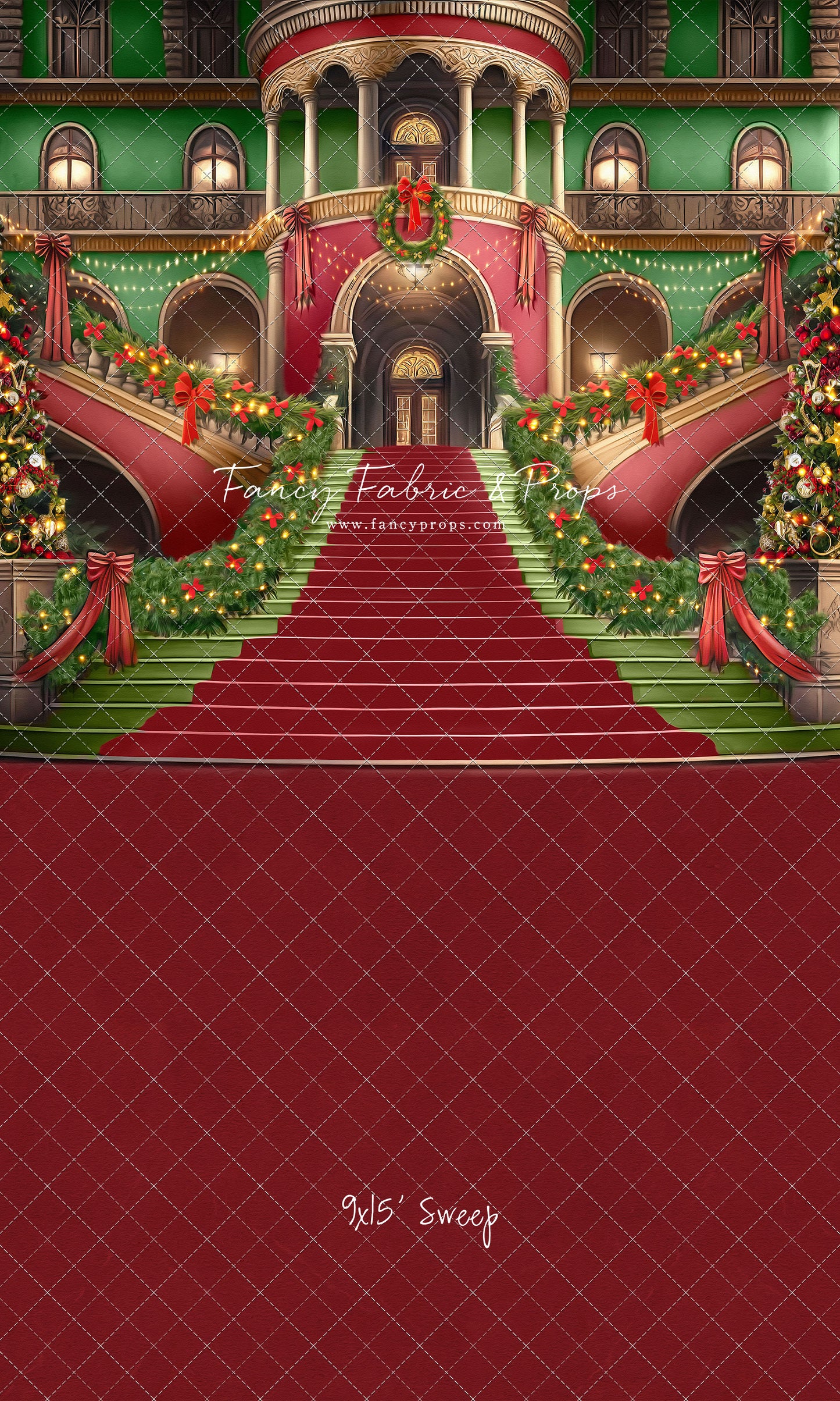 Merry Mansion- Red Rug - with Sweep Option