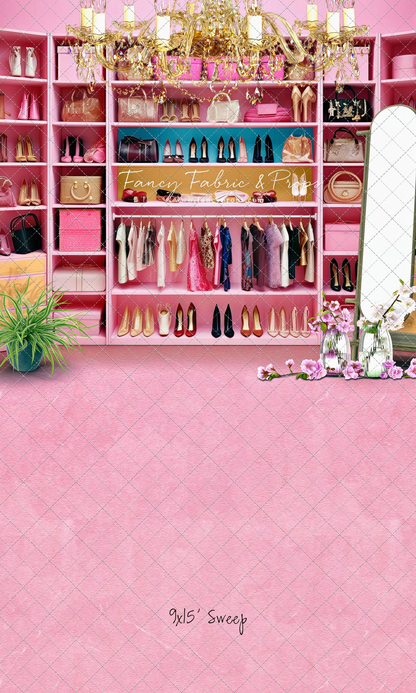 Nikki's Closet - Pink Carpet Option - With Sweep Option