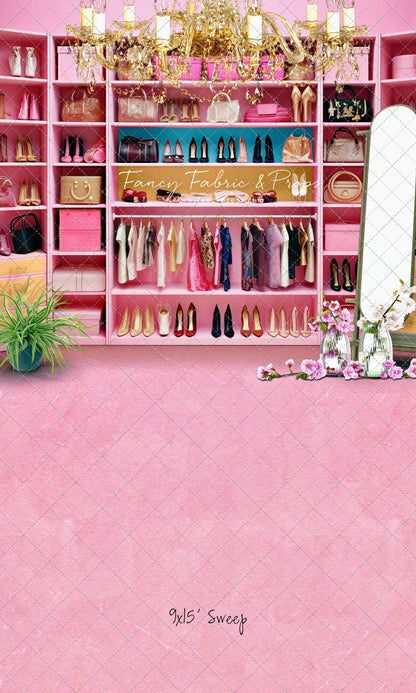 Nikki's Closet - Pink Carpet Option - With Sweep Option
