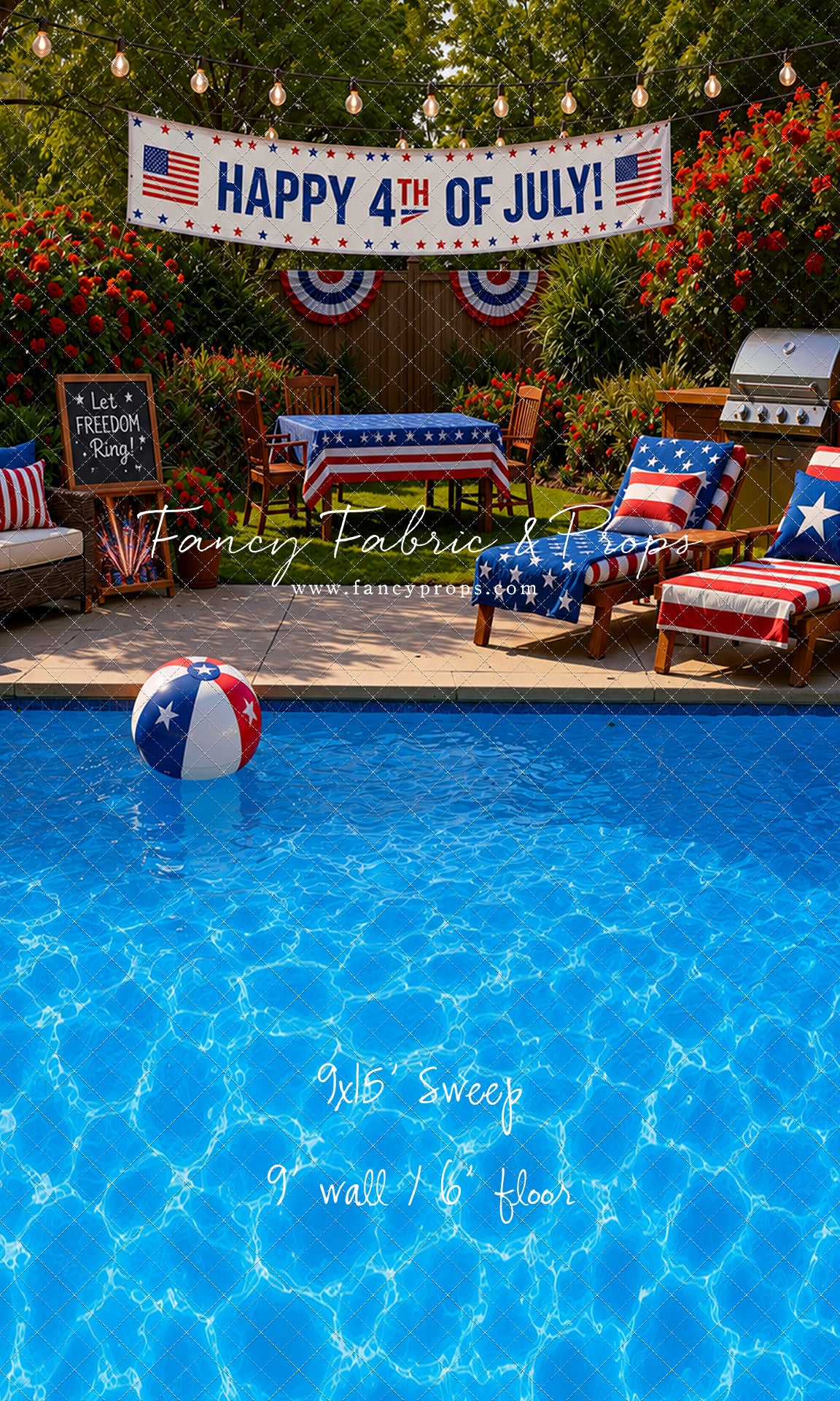 Red, White & Poolside Nights - With Sweep Option